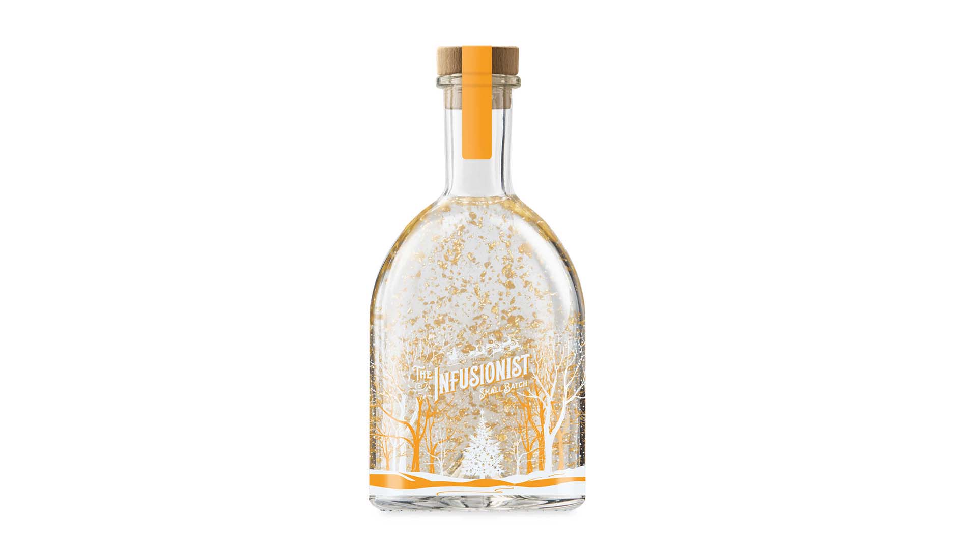 Aldi’s Christmas gin liqueur has gold flakes in an illuminating bottle